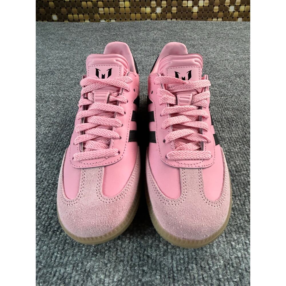 Adidas Samba Messi Pink Black Gum Sneakers Youth 4 Women's 5.5 Soccer Shoes - Picture 3 of 11